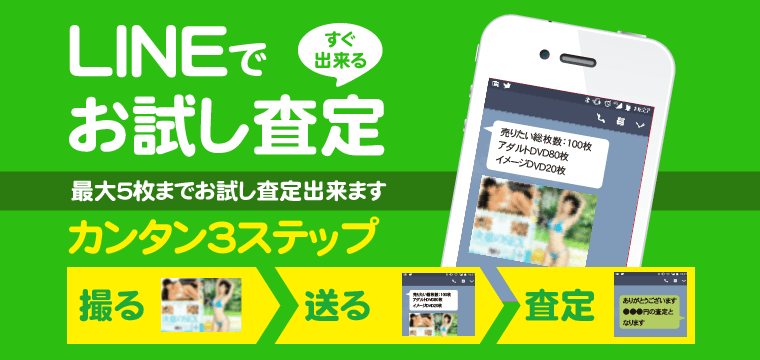 宅配買取の前に、LINE査定で5点までの買取価格がわかる